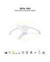 NEPAL MINI * VENTILADOR BLANCO LED CON MANDO